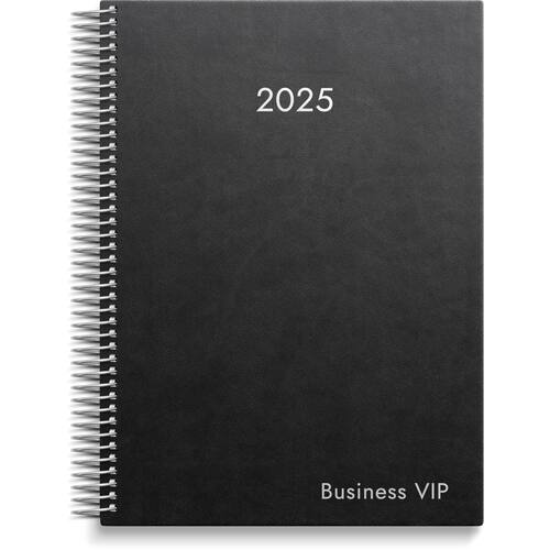 Burde Kalender 2025 Business VIP svart konstläder