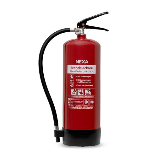 NEXA Brandsläckare pulver 6kg röd 55A 233B C