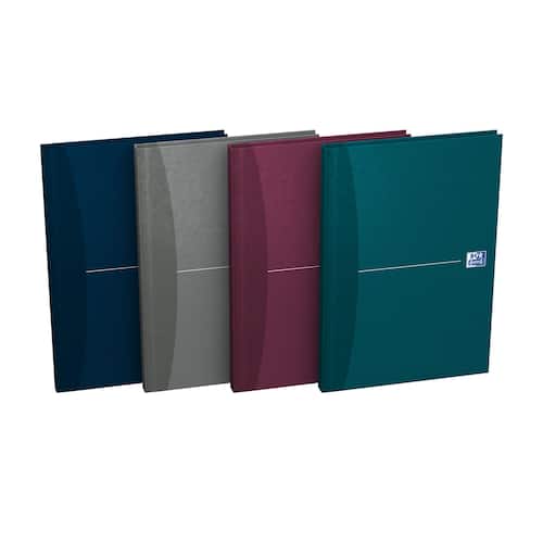 Oxford Anteckningsbok A5 Office Essentials hårt omslag linjerad 90 g/m2 96 ark olika färger