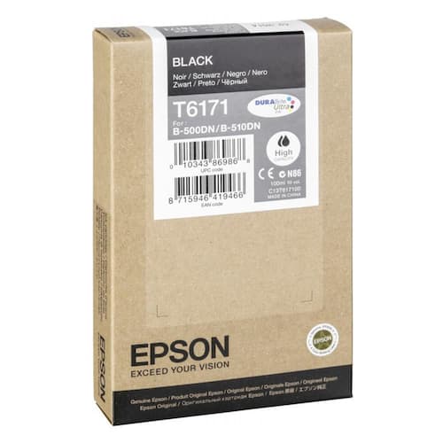 Epson Bläckpatron T6171 DURABrite Ultra hög kapacitet svart singelförpackning C13T617100