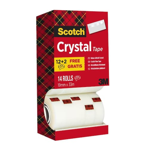 Scotch® Kontorstejp Crystal 7100 19x33mm