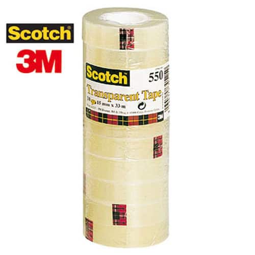 Scotch® Tejp 550 genomskinlig 15 mm x 33 m