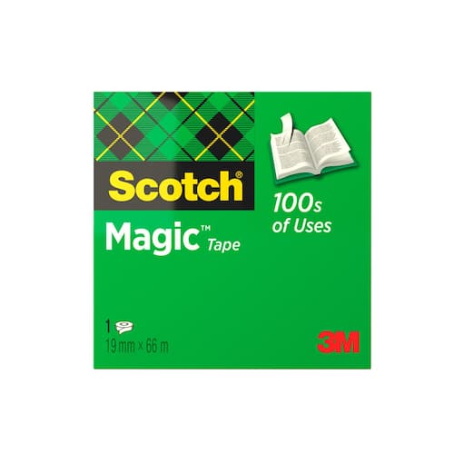 Scotch® Magic™ osynlig kontorstejp 19 mm x 66 m genomskinlig
