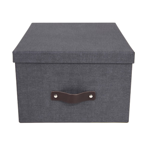 Bigso Box Förvaringsbox m.lock kartong svart