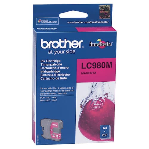 Brother Bläckpatron LC980 M LC-980M Innobella™-bläck magenta singelförpackning