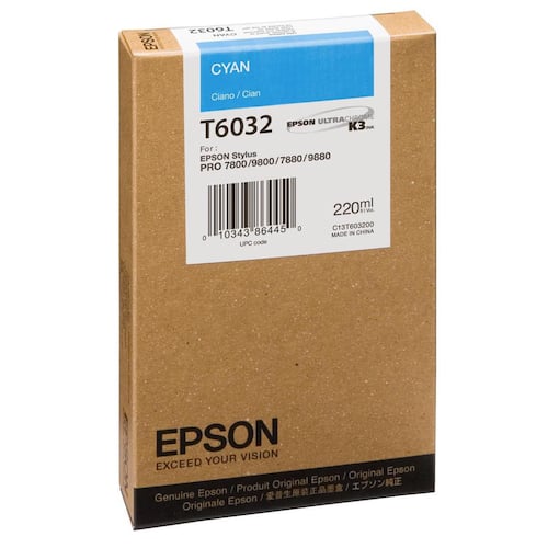Epson Bläckpatron T6032 cyan singelförpackning C13T603200