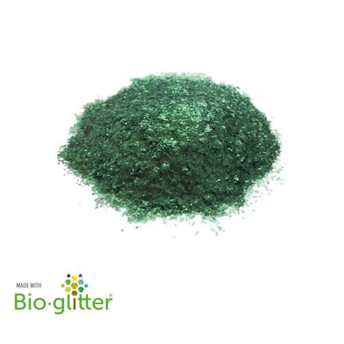 Läs mer om MyPureGlitter Bioglitter mellangrovt 40g/påse grön