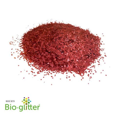 Läs mer om MyPureGlitter Bioglitter mellangrovt 40g/påse röd