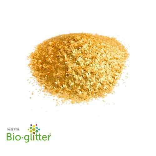 Läs mer om MyPureGlitter Bioglitter mellangrovt 40g/påse guld