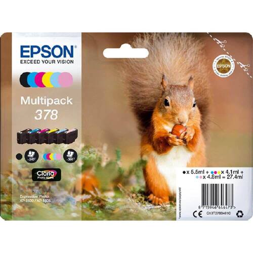 Epson Bläckpatron T3788 6-Färger 6/FP