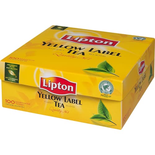 Lipton Te Yellow Label svart 100 inslagna tepåsar