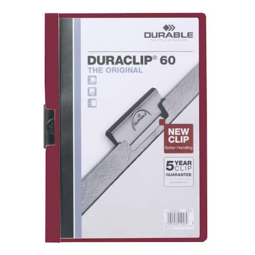Durable Klämmapp Duraclip 2209 A4 6mm röd