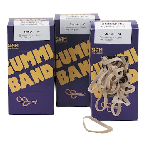 Produktfoto för Gummiband nr. 34, 500 g, 3 x 100 mm