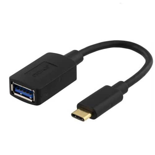 DELTACO Adapter USB C hane – Typ A hona