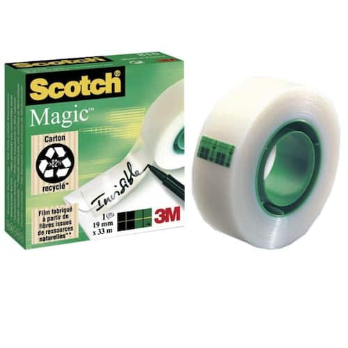 Scotch® Magic™ osynlig kontorstejp 12 mm x 33 m genomskinlig
