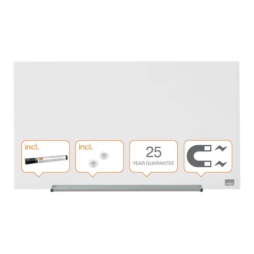 Nobo Whiteboard Glastavla i widescreenformat väggmonterad magnetisk glasyta 31” klarvit