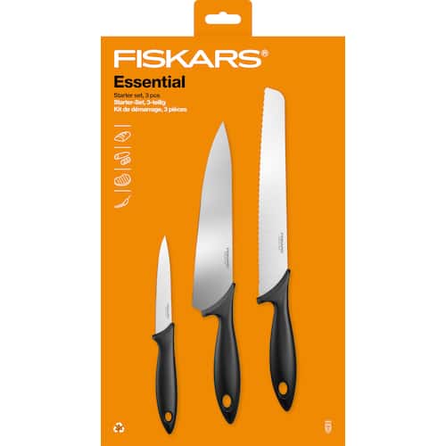 Fiskars Essential Knivset 3 delar