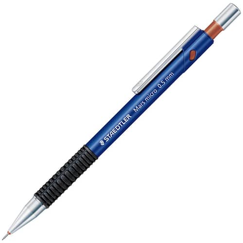 Staedtler Mars Stiftpenna Mars Micro 0,5 mm B-stift pennkropp med greppzon blå