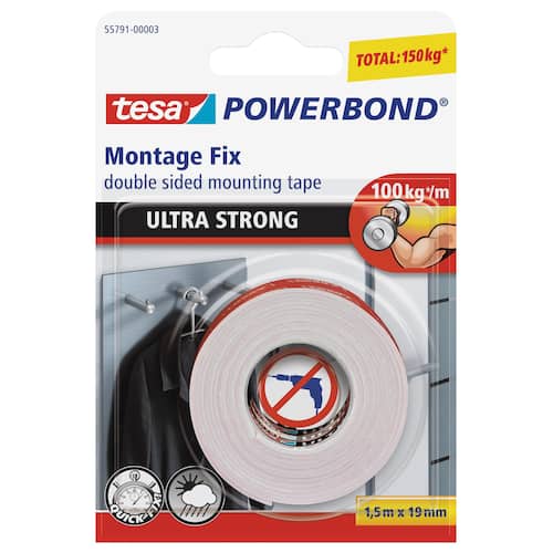 tesa® Monteringstejp Powerbond 19mmx1,5m