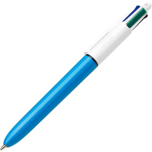 BIC® Kulpenna 4 Colours Original blå pennkropp 1,0mm bläck: svart blå grön röd