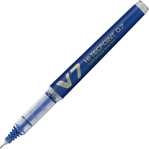 Pilot Begreen Bläckkulpenna Begreen Hi-Tecpoint V7 rollerballpenna med stift tunn spets på 0,7 mm blå