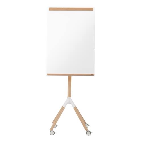archyi giro magnetisk mobil whiteboardtavla med stafflistativ, avtorkningsbar yta, fack och ben med hjul i trä, 700 x 1 850 mm