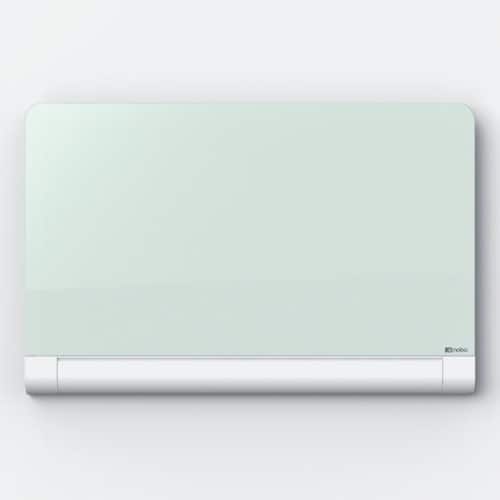 Nobo Whiteboard Glastavla i widescreenformat väggmonterad med rundade hörn magnetisk glasyta 45” klarvit