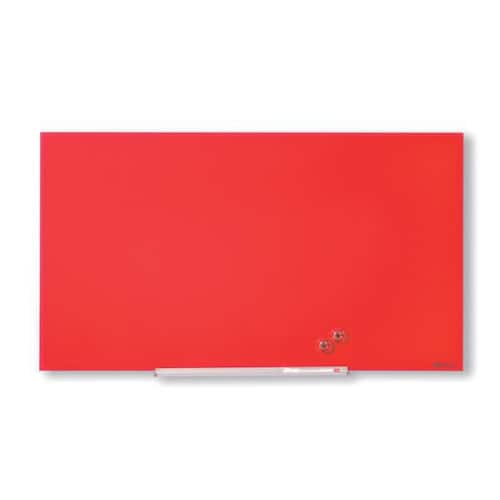 Nobo Whiteboard Glastavla i widescreenformat väggmonterad magnetisk glasyta 85” röd