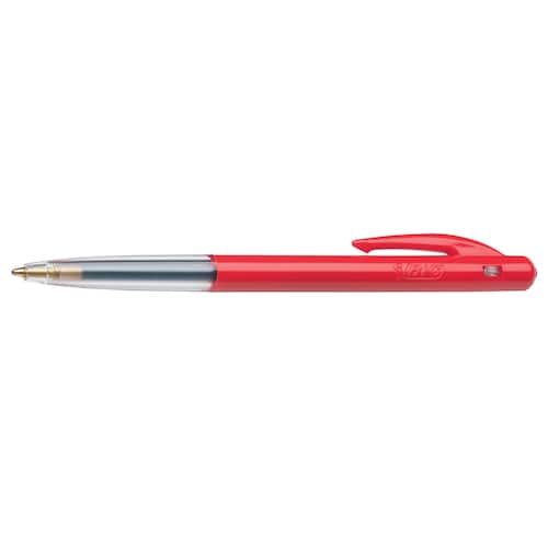 BIC® M10 Clic™ indragbar kulspetspenna mediumspets på 1 mm rött skaft rött bläck