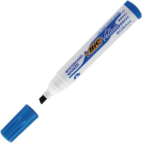BIC® Whiteboardpenna Velleda® 1751 snedskuren spets 3,7–5,5 mm linjebredd blå