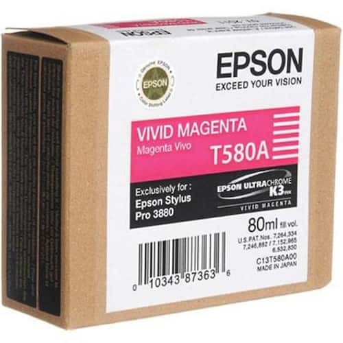 Epson Bläckpatron T580A levande magenta singelförpackning C13T580A00