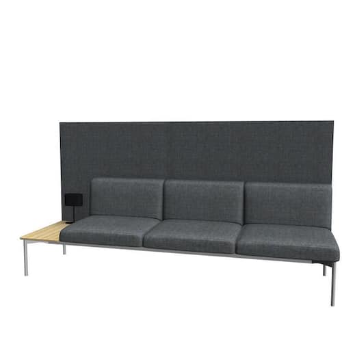deNord Design Soffa Sona 3,5-sits SO/351/W/55/P grå