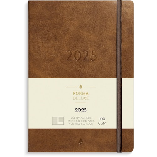 Burde Kalender 2025 Stor Veckokalender Forma Deluxe brun