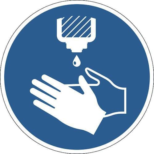 Durable Påbudsdekal ”Desinficera händerna”