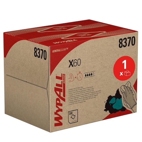Wypall* X60 rengöringspappersservett 1-lager 200 ark 317 mm blå