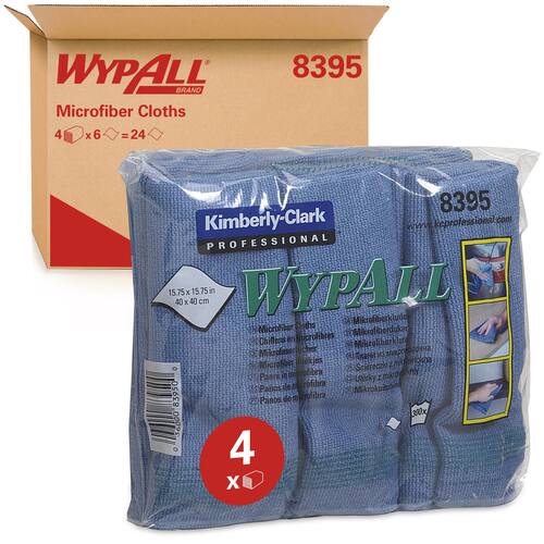 Wypall* Rengöringsduk av mikrofiber platta ark blå 400 x 400 mm
