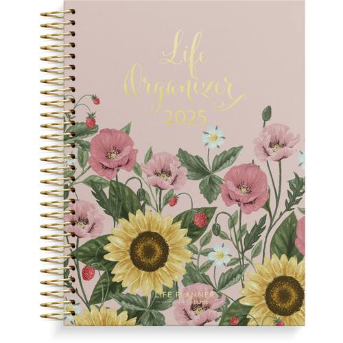 Burde Kalender 2025 Life Organizer Blommor