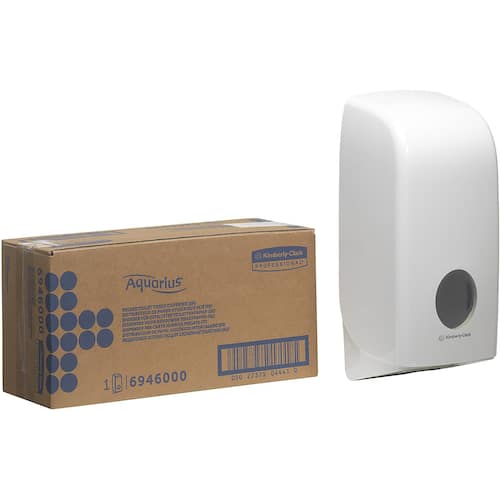 Aquarius (Kimberly-Clark) Dispenser för toalettpapper vitt 169 x 123 x 338mm