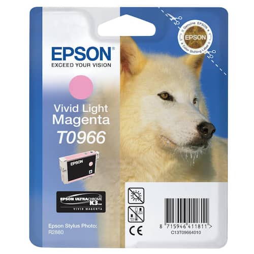 Epson Bläckpatron Husky T0966 Ultrachrome K3 levande ljus magenta singelförpackning C13T09664010