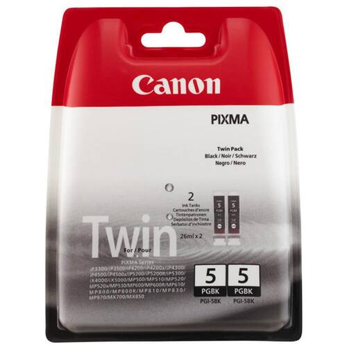 Canon Bläckpatron PIXMA PGI-5 BK 0628B030 svart dubbelförpackning