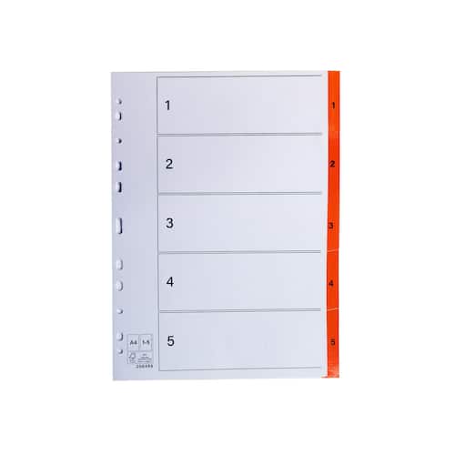 Non brand Register plastflik 1-5 orange
