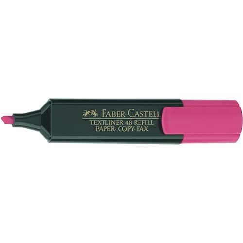 Faber-Castell Överstrykningspenna TEXTLINER 48 snedskuren spets 1mm 2mm och 5mm påfyllningsbar rosa