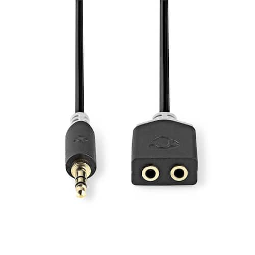 NEDIS Adapter 2×3,5mm Ho – 3,5mm Ha