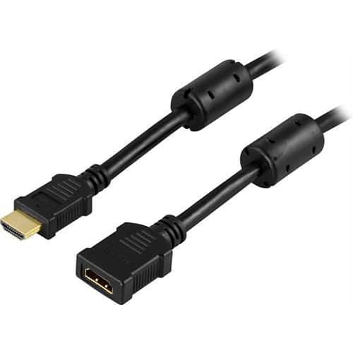 DELTACO Kabel HDMI Förlängning Ha-Ho 3m