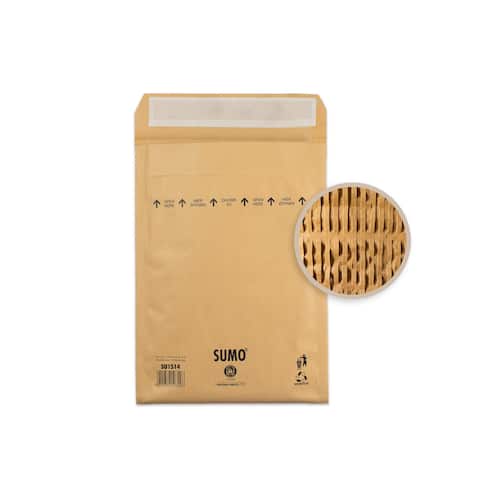Sumo Vadderad Påse Brun 175x265mm