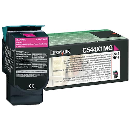 Lexmark Toner hög kapacitet magenta singelförpackning C544X1MG
