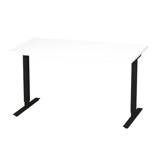 deNord Design Skrivbord höj/sänk Basic 1400×800 vit/svart