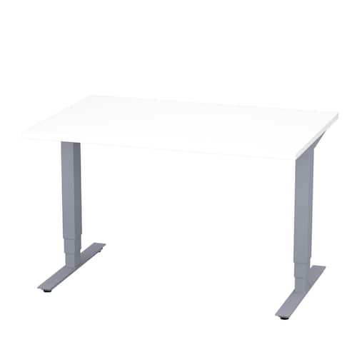 deNord Design Skrivbord höj/sänk Pro 1200×800 vit/silver