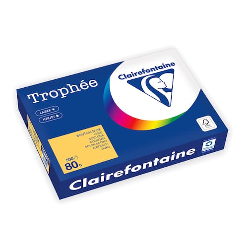 Clairefontaine Trophée A4 80 g färgat papper guldgul