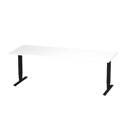 deNord Design Skrivbord höj/sänk Pro 2000×800 vit/svart